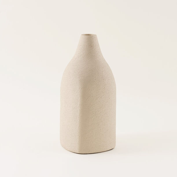 Homez stone pot ceramic vase, beige, 12*12*27cm image number 0