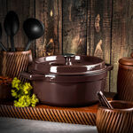 Alberto cast iron maroon pot 28 cm image number 4