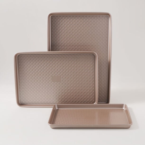 Alberto 3Pcs Baking Tray Set Carbon Steel 13,15,17" image number 6
