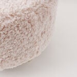 Homez fur chair with wooden legs, pink image number 2