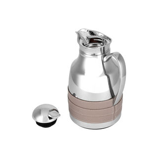 Dallaty steel vacuum flask pink leather 1L