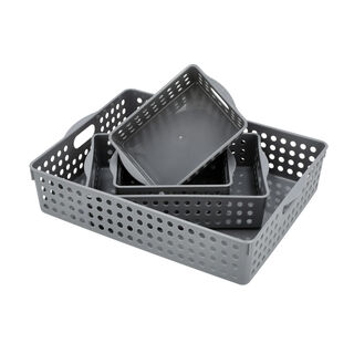  ORGANIZER TRAY with DIVIDERS WOVEN SET OF 5