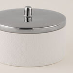 Dallaty white & silver porcelain date bowl with lid 12.3*12.3*3.3 cm image number 6