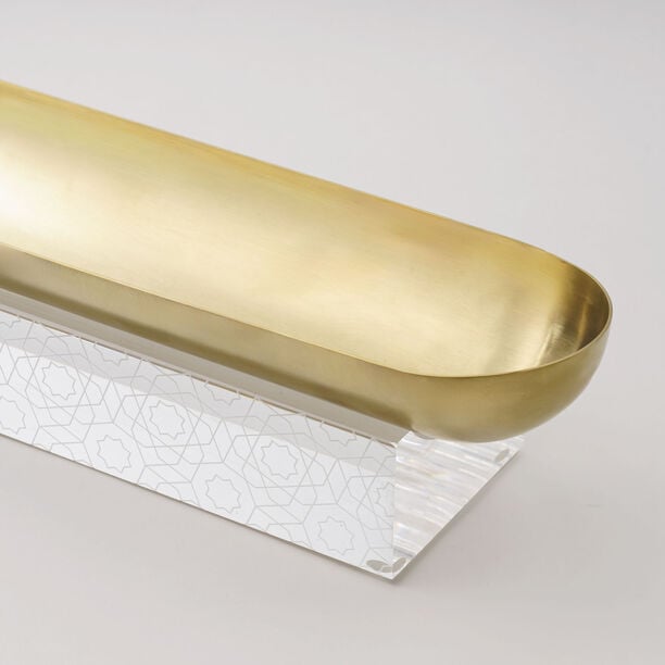 Luster Collection La Mesa Serving Platter Stainless Steel & Acrylic, Large image number 1