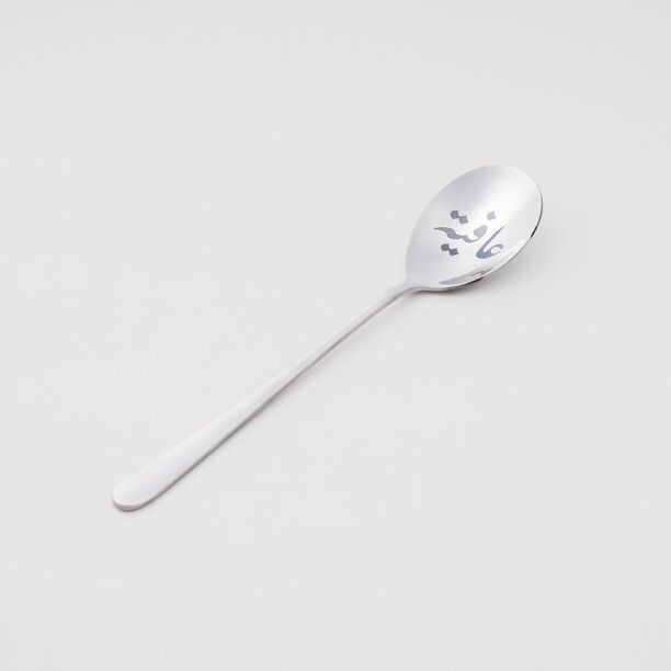 لاميسا طقم ملاعق كيك بنقشة ليزر، فضي لامع، 4 قطع image number 2