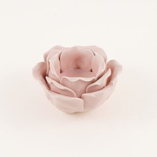Homez Peaceful Peach Tea Light Holder Blush Pink 10.5*10.5*5.5 Cm