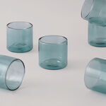 Dallaty 6Pcs Glass Coffee Set, Blue image number 1
