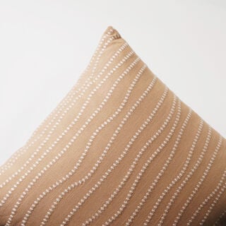 Boutique Blanche cotton cushion with thread embroidery 45*45*15cm, brown