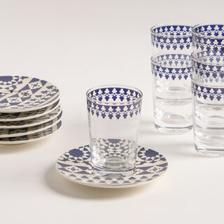Bahja blue & white porcelain tea set
