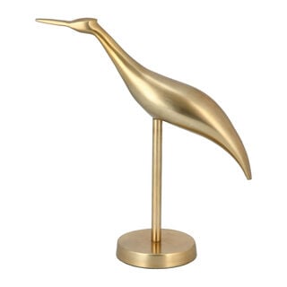 ديكور جانبي معدني تصميم طائر ذهبي