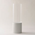 Homez Ceramic Vase Taibah Collection, Cream 40*13*13Cm image number 0