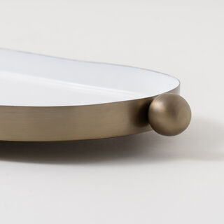 Dallaty Steel Serving Tray, Gold 35*15*3Cm