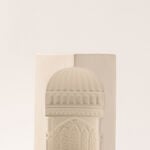 Homez Creamy ceramic candle holder 14*10*21.5 cm image number 1