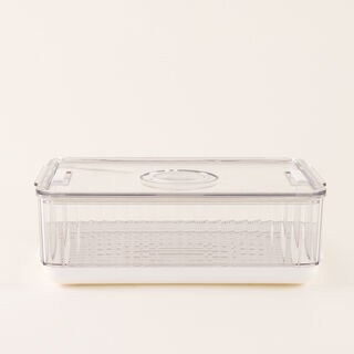 وعاء تخزين طعام بلاستيك شفاف 26.5*18*13.5 سم