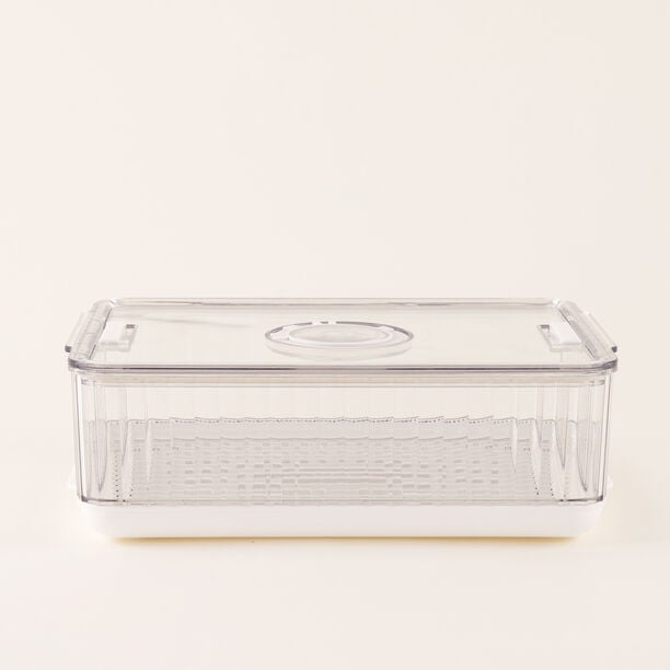 وعاء تخزين طعام بلاستيك شفاف 26.5*18*13.5 سم image number 2