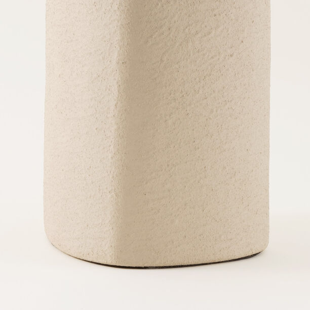 Homez stone pot ceramic vase, beige, 12*12*27cm image number 2
