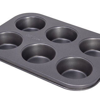 Betty Crocker Non Stick Muffin Pan 6 Cup Grey Color