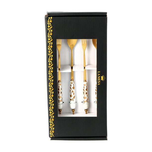 Majesctic Cake Spoon And Fork 4 Pcs Set image number 2