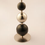 Homez Metal Ramadan Crescent Moon With Spherical Base, Black 59*17*20Cm image number 2