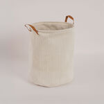 Cottage Polyester Laundry Hamper With Leather Handle 40*40*50 Cm image number 0