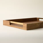Dallaty rectangular wood tray with handel 50.8*35.6*5.1cm image number 3