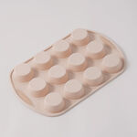 Alberto silicone 12 large muffin cups 38.5*25*3cm, beige image number 1