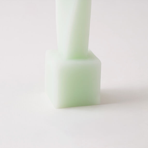 homez candle with square base 4*4*29cm, green image number 3