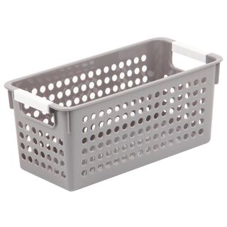 Shelf Organizer With White Handle Grey 4L