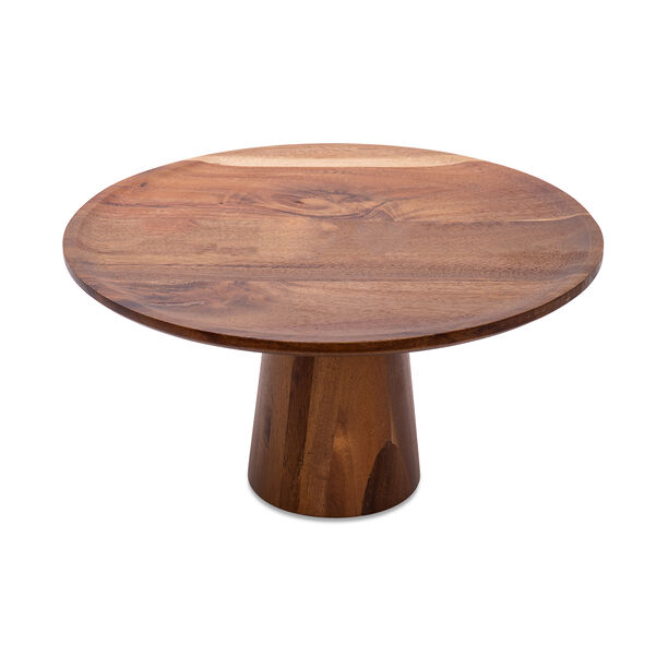 Alberto Acacia Wood Cake Dome With Base Dia:36*H:18.5Cm image number 1