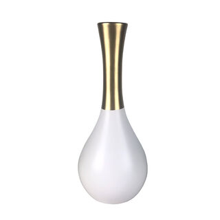Ceramic Vase Majestic , Long Gold 15*15*42 Cm