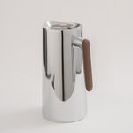 Dallaty 1L silver steel vacuum flask with wooden handle image number 3