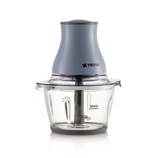 Truva Blue Glass Chopper 1.2L, 2 Speeds