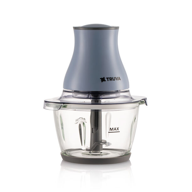 Truva Blue Glass Chopper 1.2L, 2 Speeds image number 0