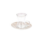 12Pc Arabic Tea Cups Kan Ya Makan Porcelaim Gold image number 2