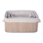 Natural Bamboo Basket Set 5 Pisces image number 3