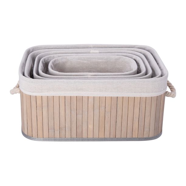 Natural Bamboo Basket Set 5 Pisces image number 3