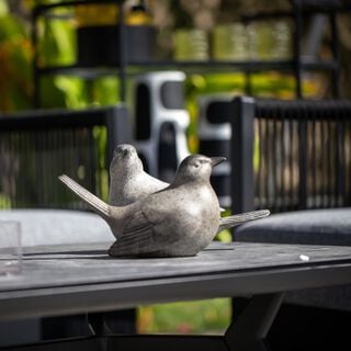 Homez decoration resin bird figurine grey