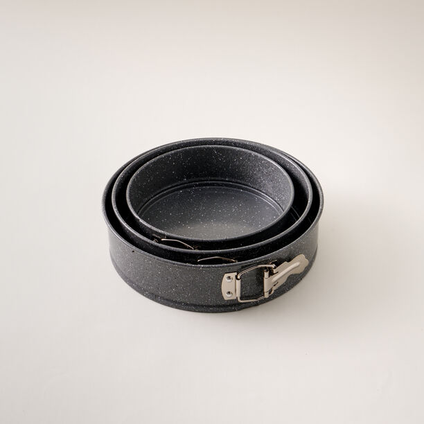 Alberto carbon steel cake 3pcs set 20cm, 23cm, 25cm in grey image number 0