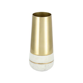 Marble And Aluminum Vase 13*13*28 cm