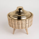 Small Bamboo Basket With Jar Gold image number 1