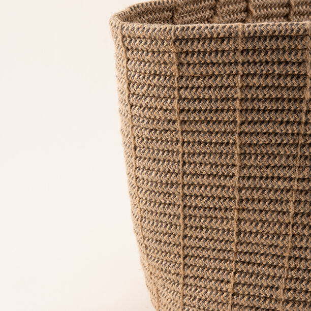 Homez jute storage basket woven 35*35*30cm, brown image number 3