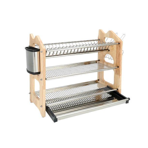 Alberto stainless steel 3 layers dish rack image number 3