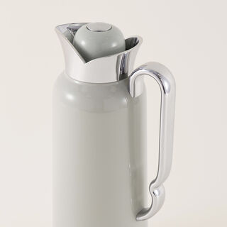 Dallaty Stainless Steel Thermos, Grey and Silver, 1L