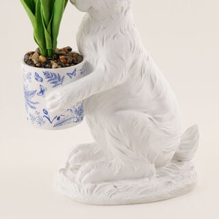 Rabbit Home Accent Resin White 18.7x30.8x51.2cm