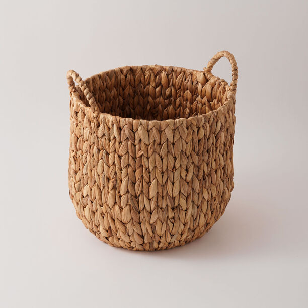 Homez Round Storage Basket Rattan, Beige 33*31*33Cm image number 0