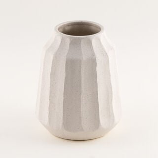 Homez boho ceramic vase 17.5*17.5*21cm, white
