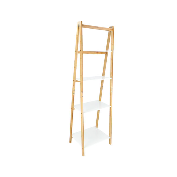 4 Tiers Bamboo Mdf Folding Rack White  image number 3