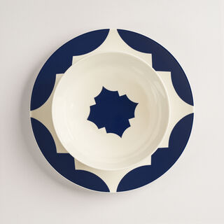 La Mesa Glass 18Pcs Dinner Set Yaqut Collection, Blue