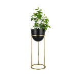 Planter Black On Gold Stand image number 1