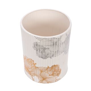 Ceramic Waste Bin Golden Garden